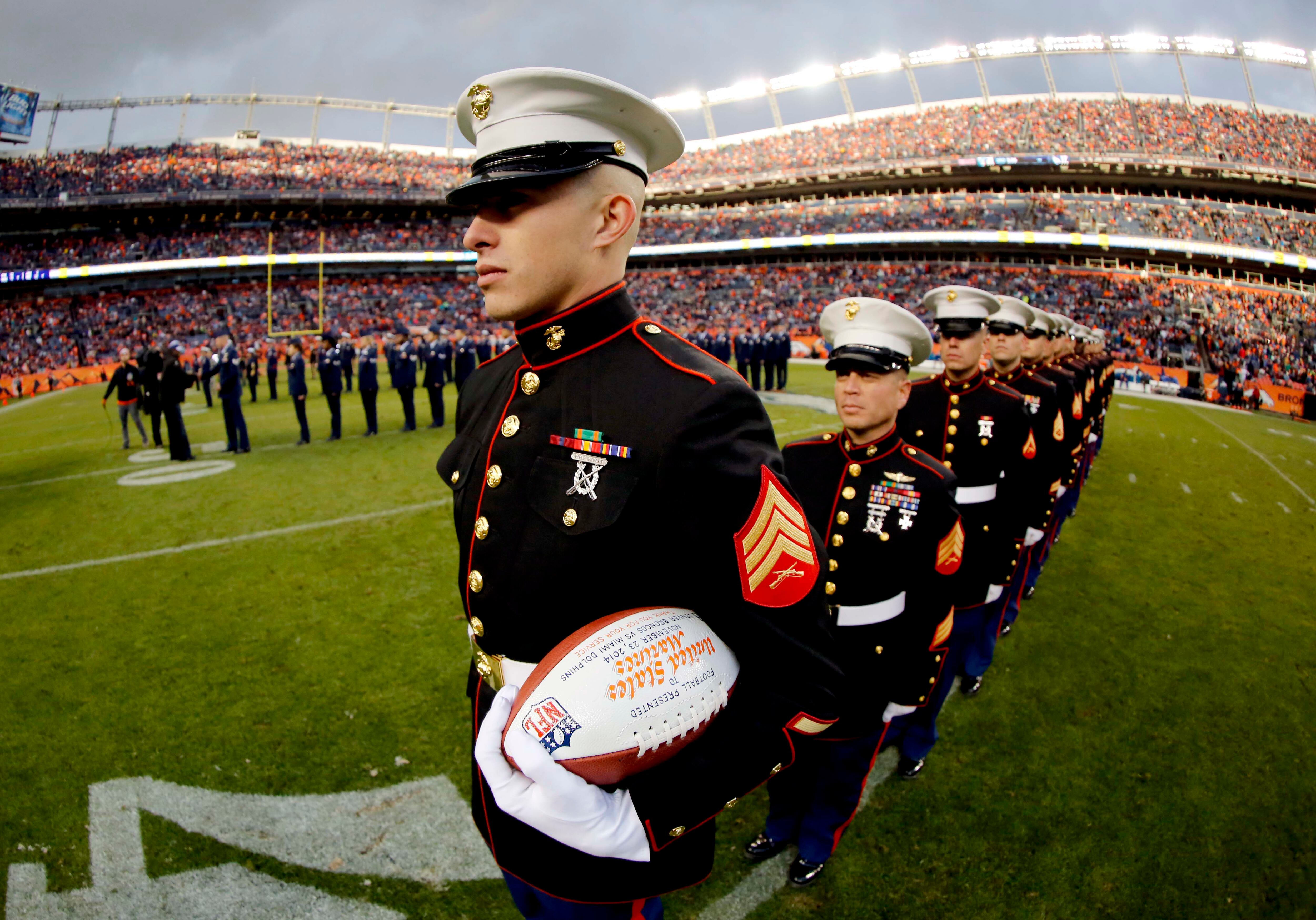 MIAMI DOLPHINS SALUTE TO SERVICE VETERAN MILITARY FITTED CAMO