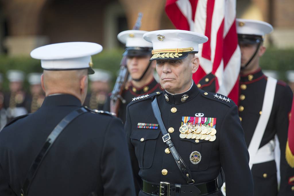 Marine Gen. John Paxton, assistant commandant, years 42 uniform after in retires