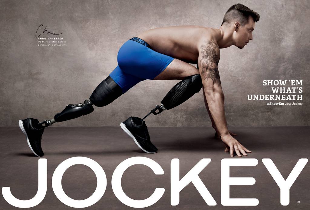 This Marine double amputee is now a Jockey underwear model
