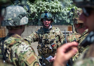 Airmen assigned to the Minnesota National Guard’s 133rd Airlift Wing Security Forces Squadron provide support to local law authorities in Saint Paul, Minn., June 1, 2020.