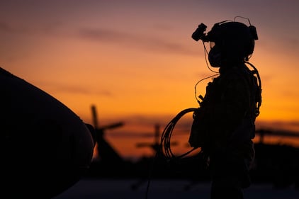 UH-60M Black Hawk helicopter crew chief