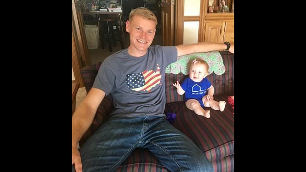 Cpl. Daniel Baker and his cousin Hazel