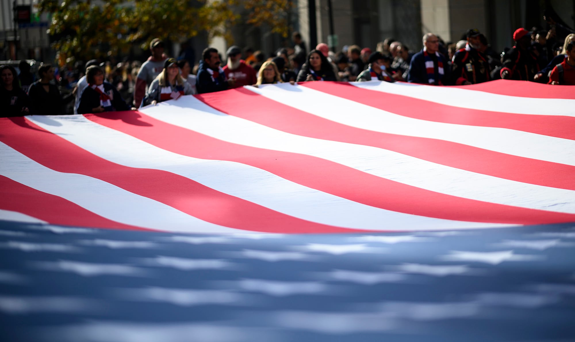 People attend the Veterans Day Parade at 5th Avenue on Nov. 11, at 2019 in New York City.